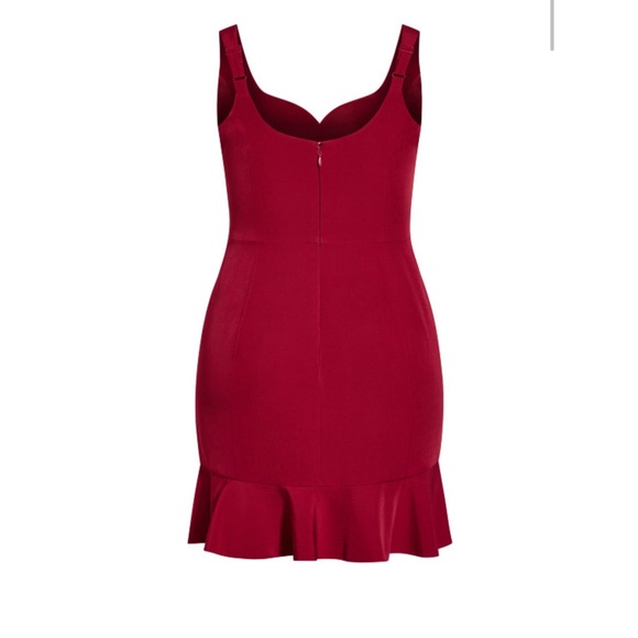 NWOT City Chic Cherish Mini Dress Red - Picture 6 of 6